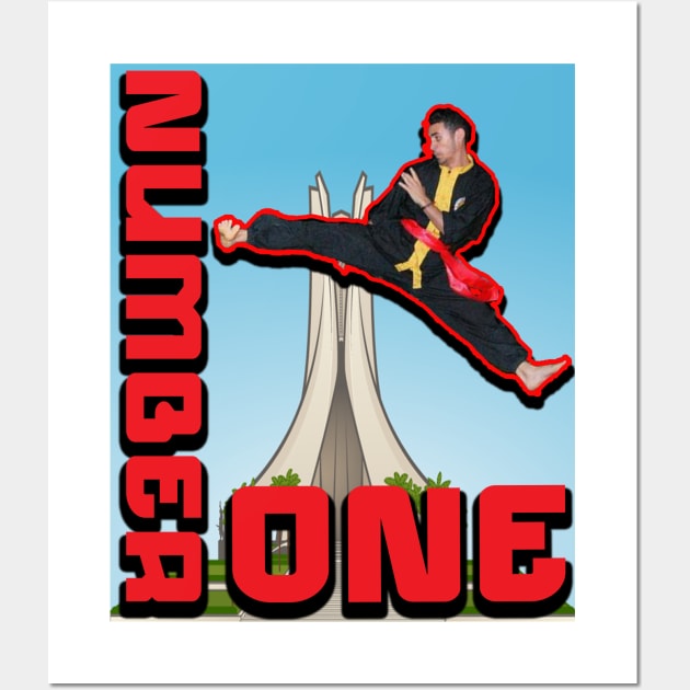 funny number one martial arts sports collection Wall Art by yacineshop